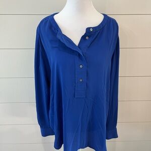LOFT Royal Blue Button Down Women's Shirt